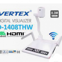 เครื่องฉายภาพสามมิติ  Visualizer Vertex รุ่น D-1408THW (Android+Wireless+HDMI)อุปกรณ์สร้างสัญญาณภาพ: 1/2″ CMOS ความละเอียด: 8 Mega Pixels ขนาดเลนส์: F=1.45-3.98, f=4.3-94.6mm ซูมภาพได้ 396X (22X Optical,18X Digital) Auto Focus / Auto White Balance  0